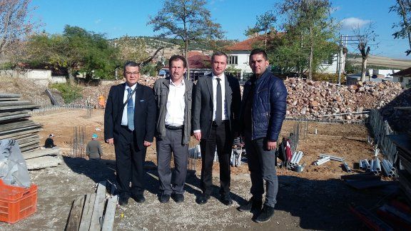 İlçemizde Yapımına Başlanan Keskin Öğretmenevi ve Cumhuriyet Ortaokulu İnşaat Alanlarını Ziyaret